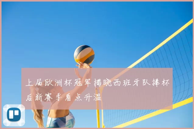 上届欧洲杯冠军揭晓西班牙队捧杯后新赛季看点升温