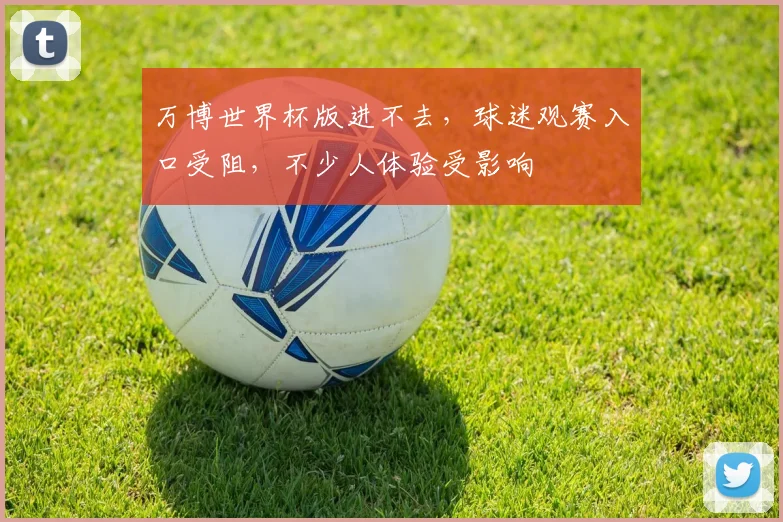 万博世界杯版进不去，球迷观赛入口受阻，不少人体验受影响